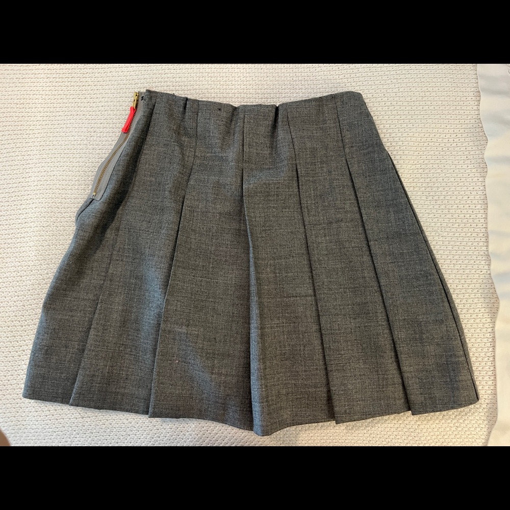 Grey Pleated Skirt